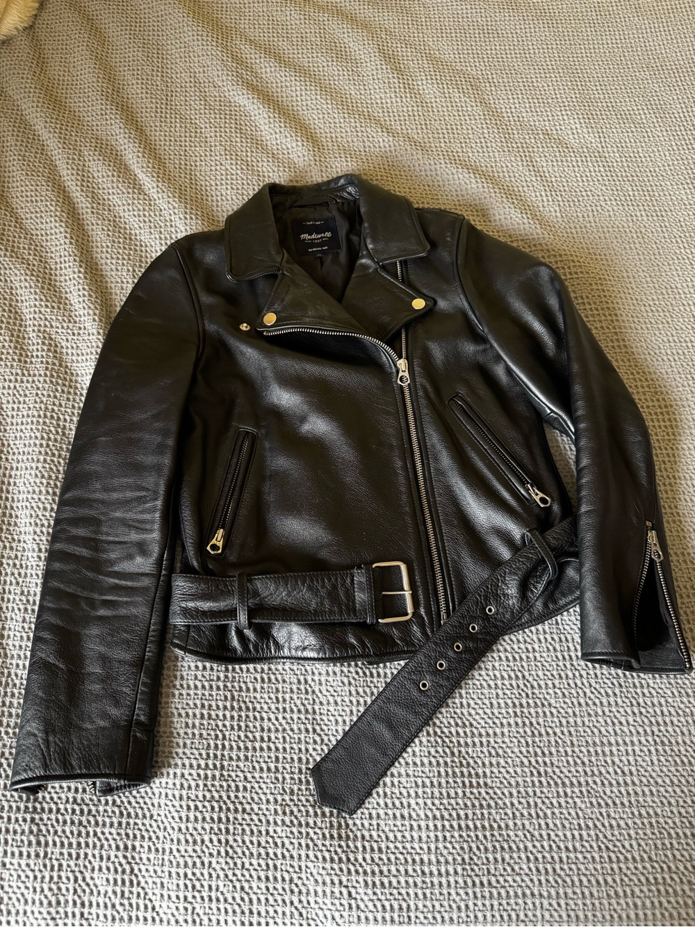 Madewell Black Leather Moto Jacket